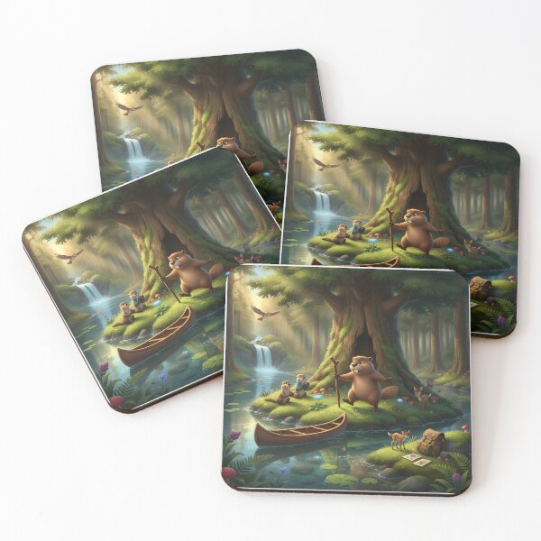Item preview, Happy Beaver Adventures – Exploring Mossy Island designed and sold by Clothes With Smiling Animals Walt Gral.