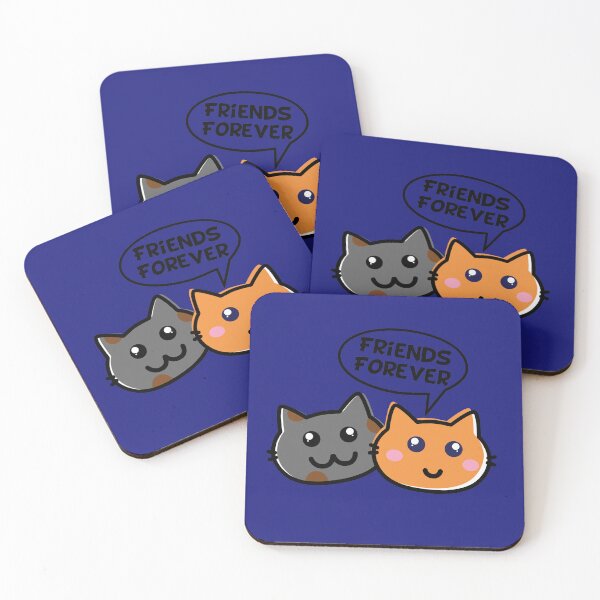 Item preview, Friends Forever Cats | Cute Best Friend Cats | Kawaii Cat Friendship Design designed and sold by Rush2Buy.
