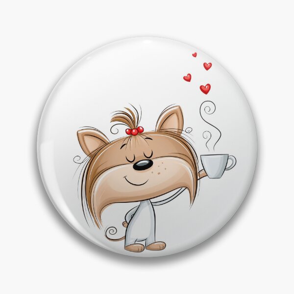Item preview, Cartoon cute dog in clothes with a cup designed and sold by TanyaLovus.