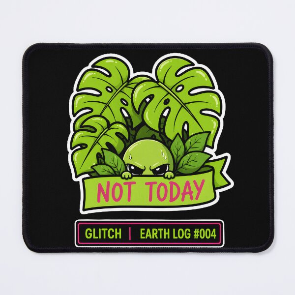 Item preview, Not Today Alien Glitch Monstera Plant Sticker designed and sold by AlienWorldArt.