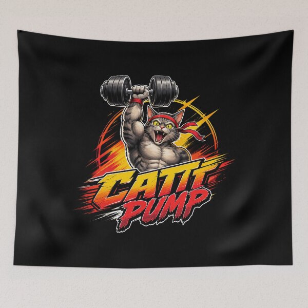 Item preview, Pawmp It Up Funny Gym Cat – Weightlifting Cat Lover Design, Funny Workout Gift designed and sold by AYACHI90.