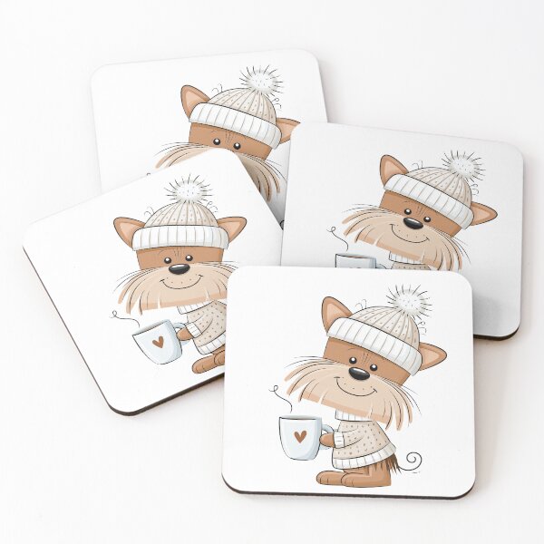 Item preview, Cartoon cute dog in clothes with a cup designed and sold by TanyaLovus.