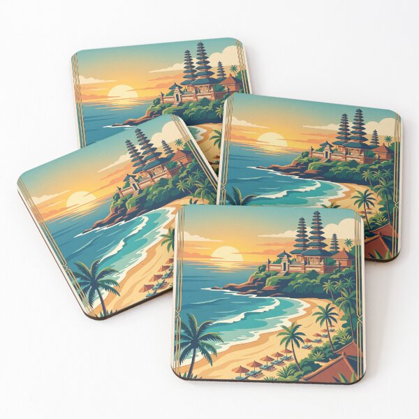 Item preview, Seminyak Indonesia Vintage Travel Poster – Bali Beach Sunset Retro Art designed and sold by Bomax121.