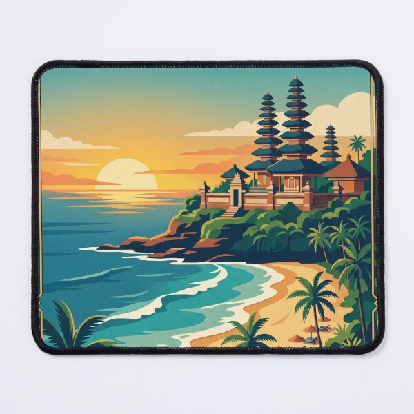 Item preview, Seminyak Indonesia Vintage Travel Poster – Bali Beach Sunset Retro Art designed and sold by Bomax121.