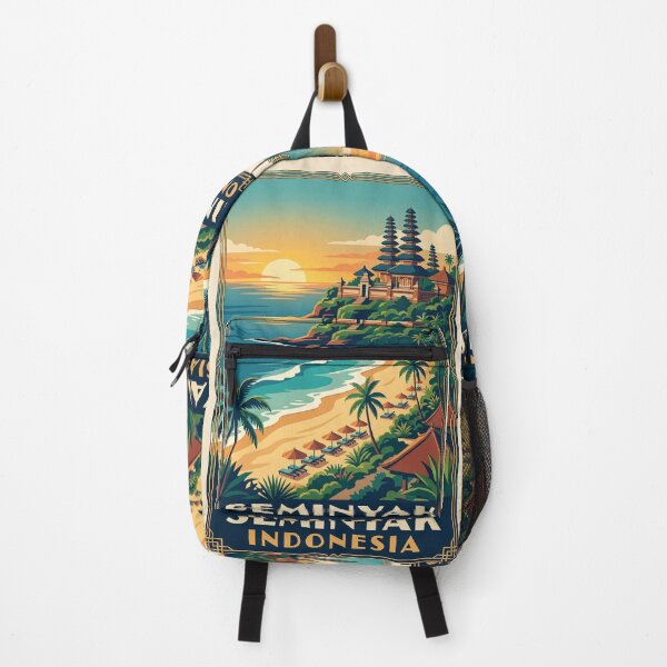Item preview, Seminyak Indonesia Vintage Travel Poster – Bali Beach Sunset Retro Art designed and sold by Bomax121.
