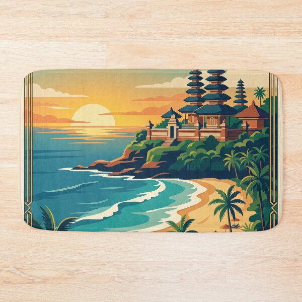 Item preview, Seminyak Indonesia Vintage Travel Poster – Bali Beach Sunset Retro Art designed and sold by Bomax121.