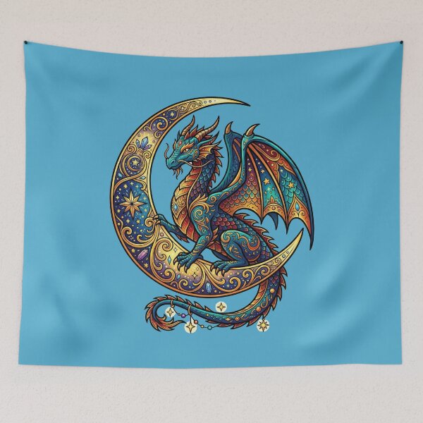 Item preview, Dragon on the Moon designed and sold by TabbyCatXIII.