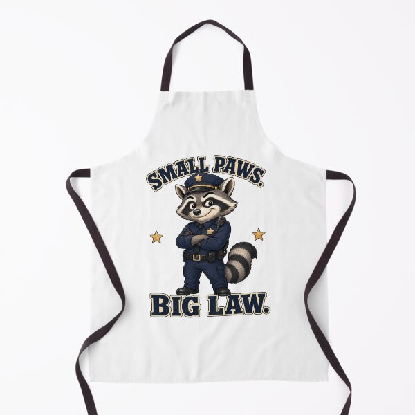 Item preview, Funny Raccoon Police Officer: Small Paws, Big Law designed and sold by Kolibra.