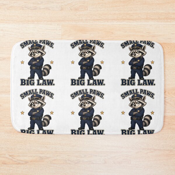 Item preview, Funny Raccoon Police Officer: Small Paws, Big Law designed and sold by Kolibra.