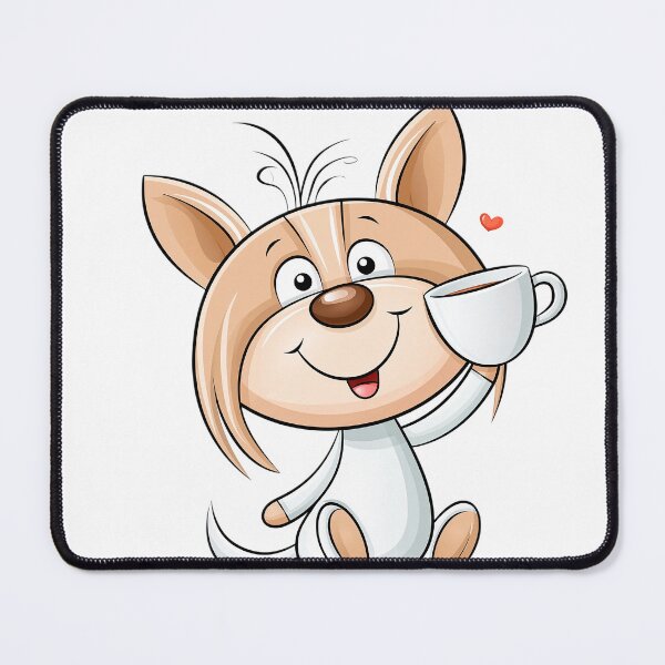 Item preview, Cartoon cute dog in clothes with a cup designed and sold by TanyaLovus.