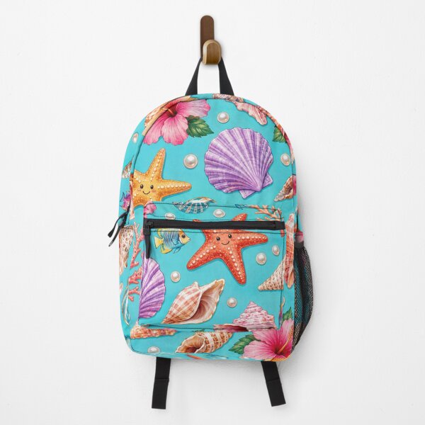 Item preview, Seaside Sunshine – Colorful Seashells, Starfish and Hibiscus designed and sold by RoPrincess.