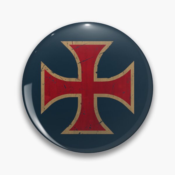 Item preview, Vintage Templar Cross Pattée Crimson and Ochre designed and sold by Lidra Zehcnas.