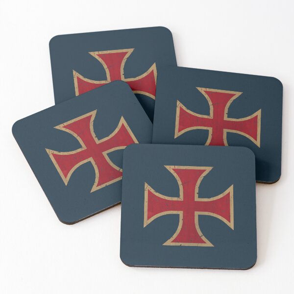 Item preview, Vintage Templar Cross Pattée Crimson and Ochre designed and sold by Lidra Zehcnas.