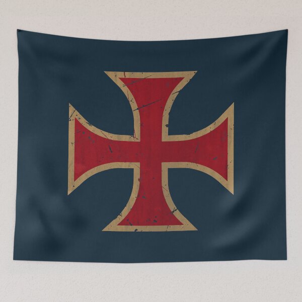 Item preview, Vintage Templar Cross Pattée Crimson and Ochre designed and sold by Lidra Zehcnas.
