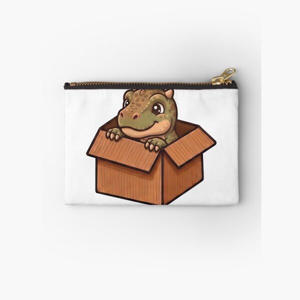 Item preview, Cute Baby Dinosaur in a Cardboard Box | Kawaii Dino Illustration designed and sold by Italkam.