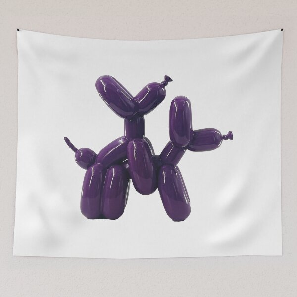 Item preview, Colorful Balloon Dog Pop Art: Aesthetic Balloon Animal Silhouette and Modern Sculptures Fan Art designed and sold by benja-08.