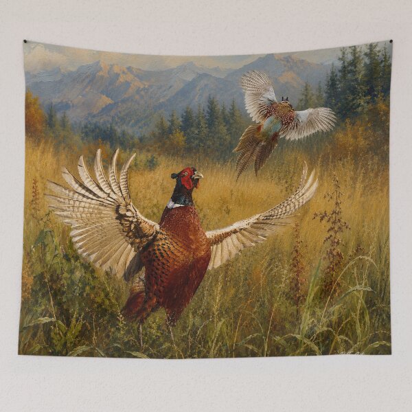 Item preview, Pheasant Forever – Upland Hunting Wildlife Art | Ring-Necked Pheasant Painting designed and sold by TammyHunterArt.
