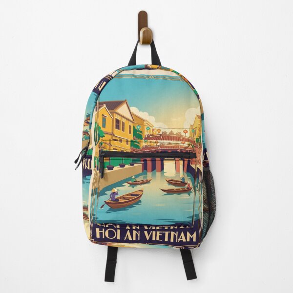 Item preview, Hoi An Vietnam Vintage Travel Poster – Lantern Old Town Retro Art designed and sold by Bomax121.