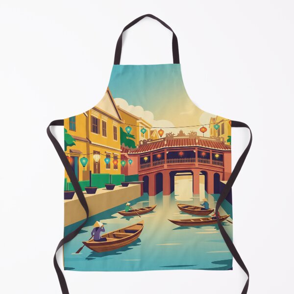 Item preview, Hoi An Vietnam Vintage Travel Poster – Lantern Old Town Retro Art designed and sold by Bomax121.