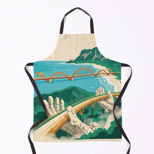 Item preview, Da Nang Vietnam Vintage Travel Poster – Golden Bridge Retro Art designed and sold by Bomax121.