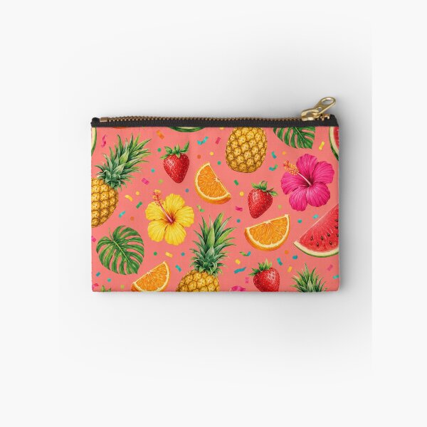 Item preview, Tropical Fruit Party – Pineapple, Watermelon and Hibiscus Pattern designed and sold by RoPrincess.