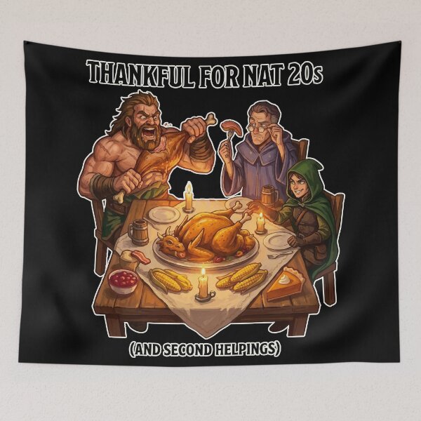 Item preview, DnD Party Dragon Thanksgiving Feast designed and sold by JoseloRochaArt.