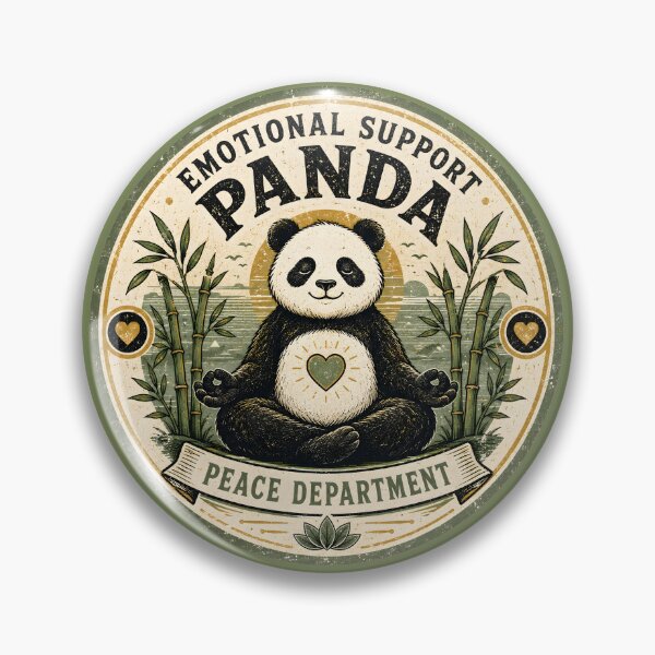 Item preview, Emotional Support Panda Shirt, Cute Zen Panda Meditation Design, Peace Department Vintage Animal Lover Gift designed and sold by  MAD's Recreation Studio.