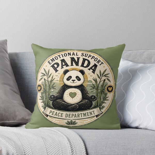 Item preview, Emotional Support Panda Shirt, Cute Zen Panda Meditation Design, Peace Department Vintage Animal Lover Gift designed and sold by  MAD's Recreation Studio.