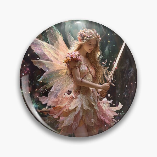 Item preview, Enchanted Fairy Wielding Glowing Sword designed and sold by Storybook Botanica.
