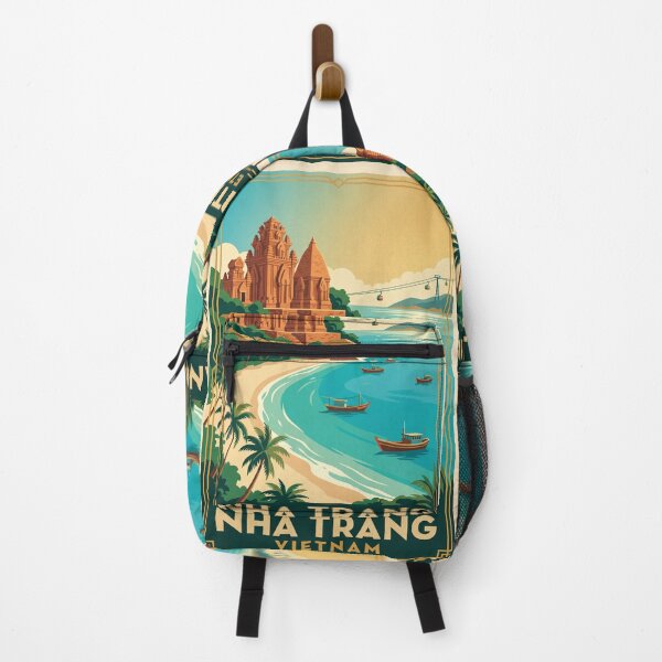 Item preview, Nha Trang Vietnam Vintage Travel Poster – Po Nagar Beach Retro Art designed and sold by Bomax121.