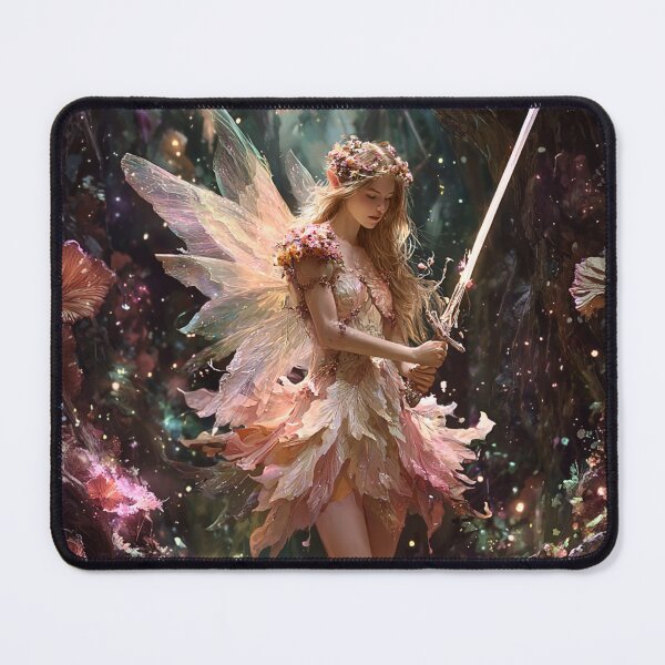 Item preview, Enchanted Fairy Wielding Glowing Sword designed and sold by Storybook Botanica.