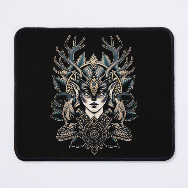 Item preview, Deer Woman, Native American Mythology, Neo Traditional, Old School Tattoo Style designed and sold by Proverbial Wisdom Design.