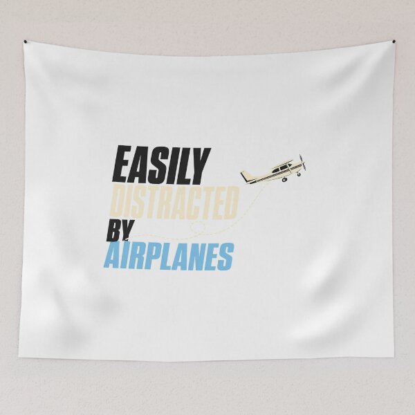 Item preview, Easily Distracted by Airplanes | Aviation Lover Graphic designed and sold by AMICO77.