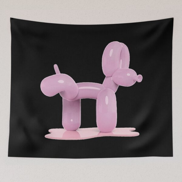 Item preview, Colorful Balloon Dog Pop Art: Aesthetic Balloon Animal Silhouette and Modern Sculptures Fan Art designed and sold by benja-08.