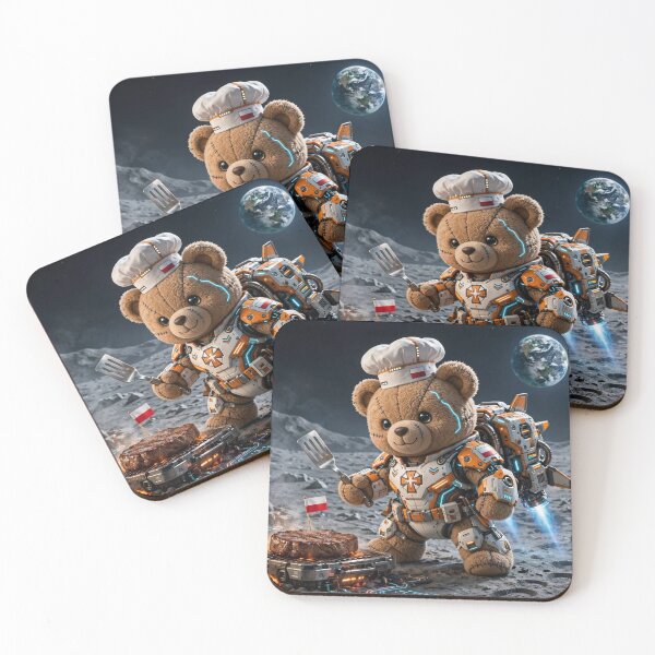 Item preview, AnimalVersum  Gourmet Space Bear Chef - The First Moon BBQ designed and sold by SDKENERGY.