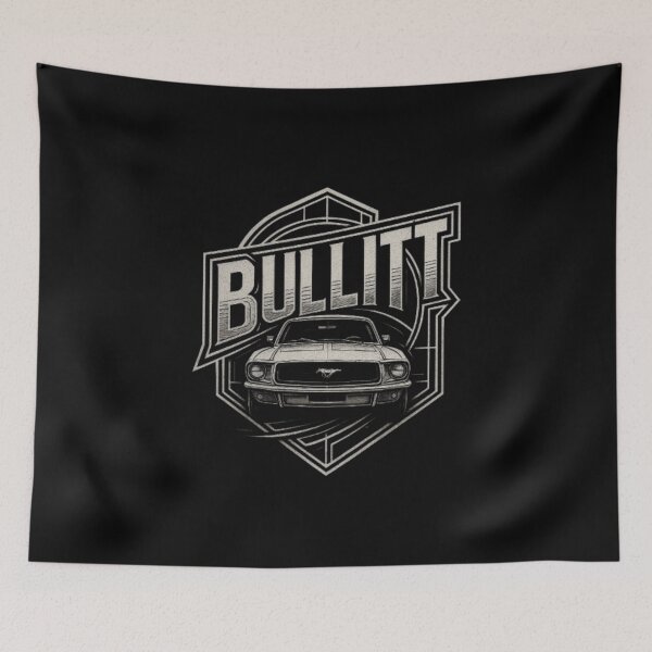 Item preview, Ford Mustang Bullitt Design, Mustang Bullitt Shirt, Steve McQueen Edition, American Muscle Car, Dark Highland Green Mustang, V8 Performance, Ford Performance Graphic designed and sold by Typologystudios.