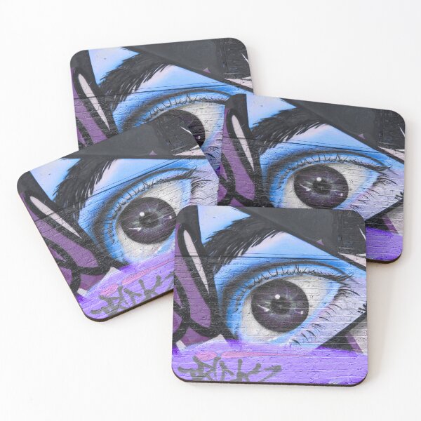 Item preview, Electric eye neon blue graffiti designed and sold by PetruArtDesigns.