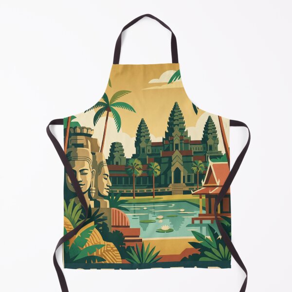 Item preview, Siem Reap Cambodia Vintage Travel Poster – Angkor Wat Temple Retro Art designed and sold by Bomax121.