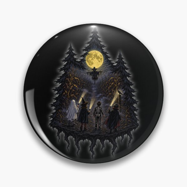 Item preview, Trick Or Treat Kids Cornfield Scarecrow Halloween Illustration designed and sold by GibasVisuals.