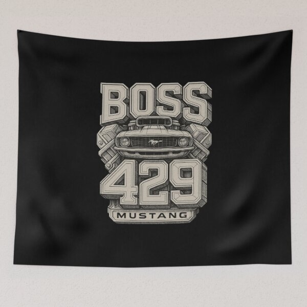 Item preview, Ford Mustang Boss 429 Design, Boss 429 Shirt, Classic American Muscle Car, Big Block V8, Ford Performance, Pony Car, Collector Car, Vintage Muscle Graphic designed and sold by Typologystudios.