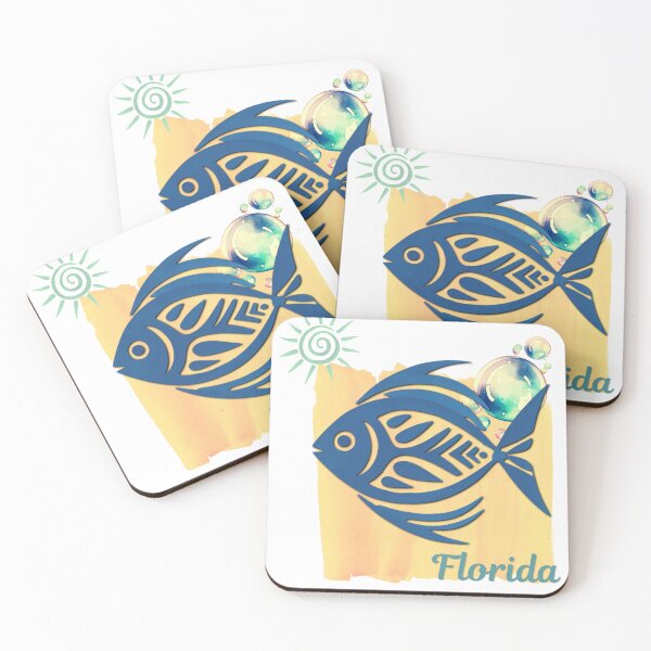 Item preview, Florida Tropical Fish Watercolor Beach Design designed and sold by DonnaRaine.