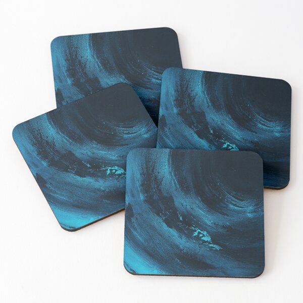 Item preview, Deep Blue Vortex – Dark Abstract Ocean Swirl Painting designed and sold by BuckaBaby.