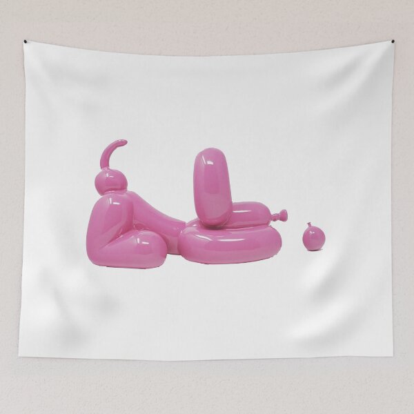 Item preview, Colorful Balloon Dog Pop Art: Aesthetic Balloon Animal Silhouette and Modern Sculptures Fan Art designed and sold by benja-08.