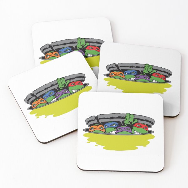 Item preview, Four Masked Brothers Peeking Out of Sewer Manhole Cover designed and sold by Snowdog-Art.