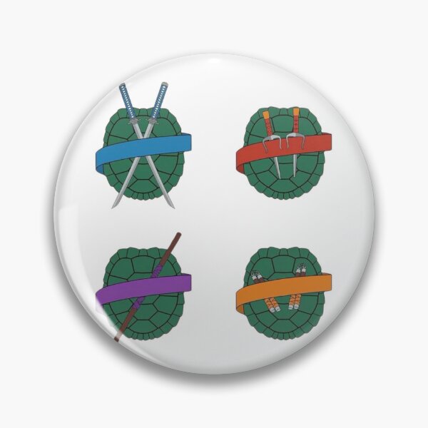 Item preview, Four Turtle Shells with Color Bandanas and Crossed Weapons Grid designed and sold by Snowdog-Art.