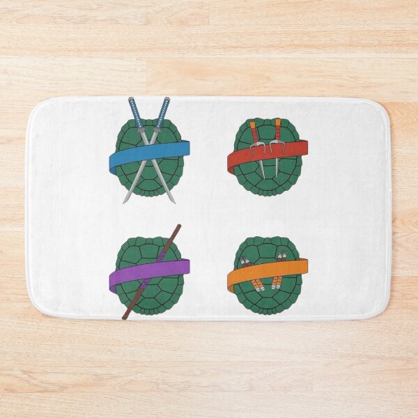 Item preview, Four Turtle Shells with Color Bandanas and Crossed Weapons Grid designed and sold by Snowdog-Art.