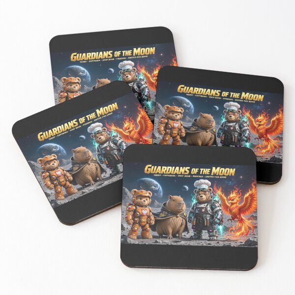 Item preview, AnimalVersum - Guardians of the Moon Sci-Fi Squad - Teddy, Capybara, Chef Bear, Phoenix designed and sold by SDKENERGY.