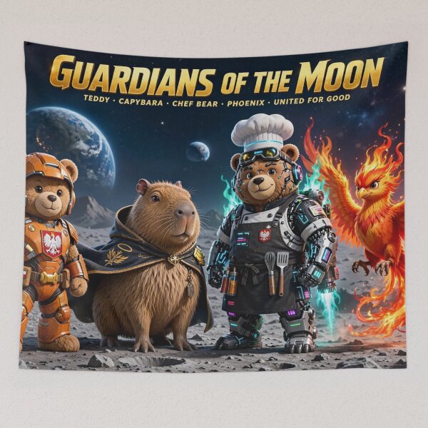 Item preview, AnimalVersum - Guardians of the Moon Sci-Fi Squad - Teddy, Capybara, Chef Bear, Phoenix designed and sold by SDKENERGY.