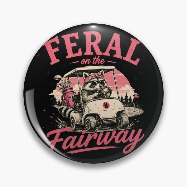 Item preview, Feral On The Fairway Funny Golf Raccoon Cart Humor designed and sold by VGAfanatic.