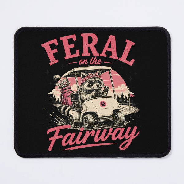 Item preview, Feral On The Fairway Funny Golf Raccoon Cart Humor designed and sold by VGAfanatic.